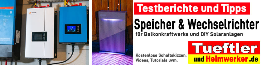 Balkonkraftwerk Speicher und Wechselrichter Tests und Tutorials